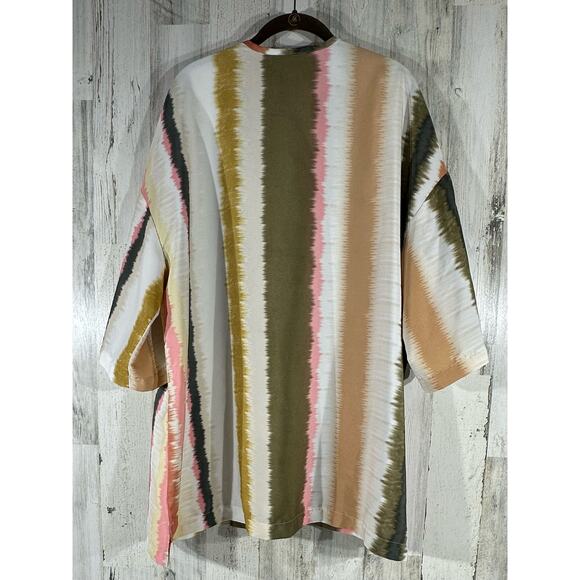 Mignon Doo Anthropologie Kimono Cardigan Open Front Multicolored Tie Dye READ - Picture 3 of 11